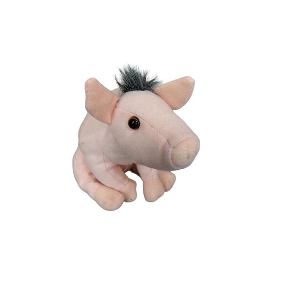 BABE &AMP; FRIENDS PINK PLUSH PIG UNIVERSAL STUFFED ANIMAL 6" TOY FACTORY - Picture 1 of 9